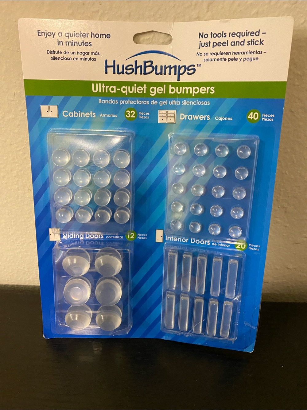HushBumps Ultra-Quiet Gel Bumpers - Clear